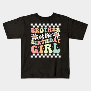 Brother of The Birthday Girl Family Groovy Birthday Party T-Shirt Kids T-Shirt